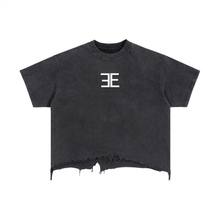 Load image into Gallery viewer, Expensive Exhibit Vintage Wash Boxy Distressed Hem T-Shirt