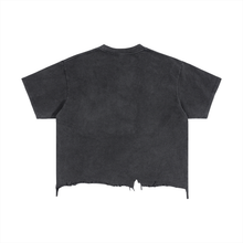 Load image into Gallery viewer, Expensive Exhibit Vintage Wash Boxy Distressed Hem T-Shirt