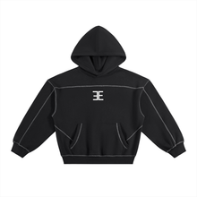 Load image into Gallery viewer, Expensive Exhibit Contrast-Stitched Boxy Fleece Hoodie