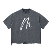Load image into Gallery viewer, MentalUpGrade Snow Wash Raw-Hem Boxy T-shirt