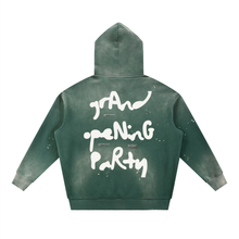 Load image into Gallery viewer, Expensive Exhibit Vintage Washed Frayed Fleece Hoodie