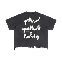 Load image into Gallery viewer, Expensive Exhibit Vintage Wash Boxy Distressed Hem T-Shirt
