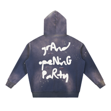 Load image into Gallery viewer, Expensive Exhibit Vintage Washed Frayed Fleece Hoodie
